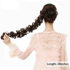 Synthetic Curly Hair Bun with Elastic Band and Drawstring