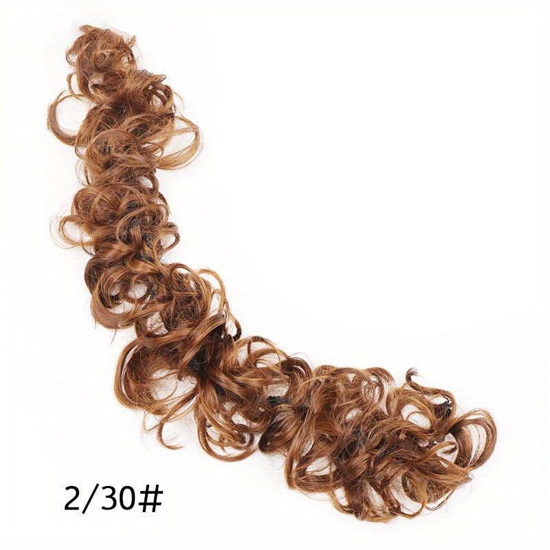 Synthetic Curly Hair Bun with Elastic Band and Drawstring
