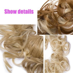 Synthetic Curly Hair Bun with Elastic Band and Drawstring
