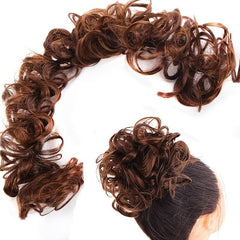Synthetic Curly Hair Bun with Elastic Band and Drawstring