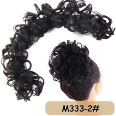 Synthetic Curly Hair Bun with Elastic Band and Drawstring