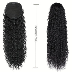 Curly Wave Ponytail Extension 60-96 cm Drawstring Natural Wave Shaped Wig