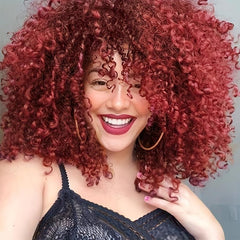 Curly Wigs Synthetic Afro Hair Wigs With Bangs for Women