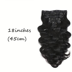 Body Wave Human Hair Clip In Extensions Brazilian Virgin Hair 120g