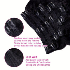 Body Wave Human Hair Clip In Extensions Brazilian Virgin Hair 120g