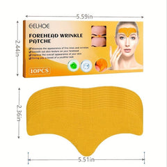 10 Pcs Forehead Patches with Hydrolyzed Collagen for Smooth Skin