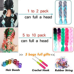 Ombre Long Synthetic Jumbo Braiding Hair Extension