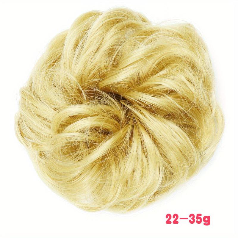 Messy Bun Hair Piece Synthetic Wavy Curly Chignon Ponytail Hair Extensions