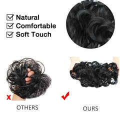Messy Bun Hair Piece Synthetic Wavy Curly Chignon Ponytail Hair Extensions