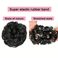 Messy Bun Hair Piece Synthetic Wavy Curly Chignon Ponytail Hair Extensions