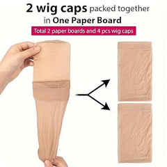 12pcs Nude Stretchy Nylon Wig Caps for Women