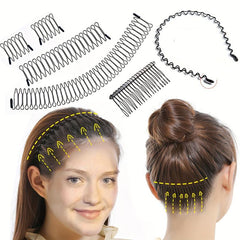 Wavy Comb Clips & Bobby Pins for Women & Girls Hair, Styling Tool for Mini Bangs