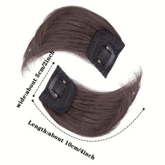 Short Straight Hair Pieces Synthetic Clip In Hair Extensions Natural Daily Use