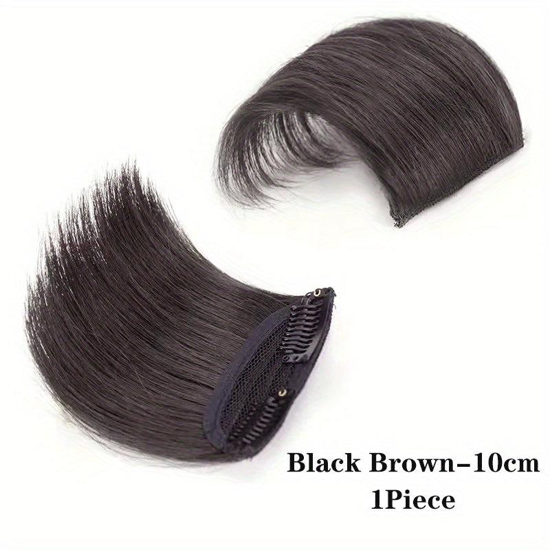 Short Straight Hair Pieces Synthetic Clip In Hair Extensions Natural Daily Use