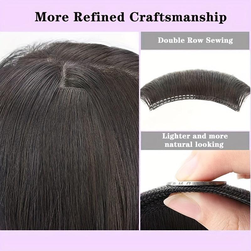 Short Straight Hair Pieces Synthetic Clip In Hair Extensions Natural Daily Use