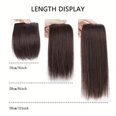 Short Straight Hair Pieces Synthetic Clip In Hair Extensions Natural Daily Use