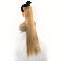 Extra Long Straight Hair Extensions Blonde Brown High Temperature Fiber
