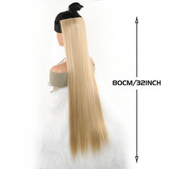 Extra Long Straight Hair Extensions Blonde Brown High Temperature Fiber