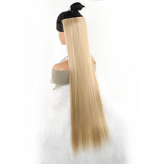 Extra Long Straight Hair Extensions Blonde Brown High Temperature Fiber