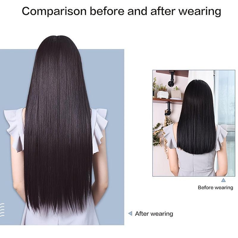 Extra Long Straight Hair Extensions Blonde Brown High Temperature Fiber