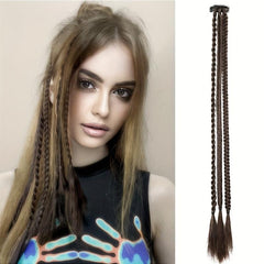 Small Box Braids Hair Pieces Synthetic Clip In Hair Extensions
