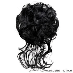 Synthetic Wavy Bun Extensions Messy Bun Hairpiece