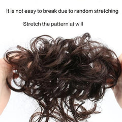 Synthetic Wavy Bun Extensions Messy Bun Hairpiece