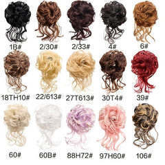 Synthetic Wavy Bun Extensions Messy Bun Hairpiece