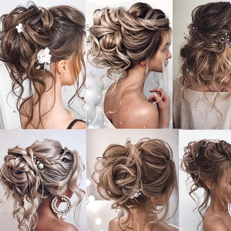Synthetic Wavy Bun Extensions Messy Bun Hairpiece