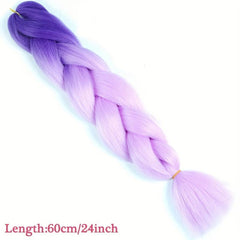 Synthetic Rainbow Braided Ponytail Crochet Braids Hair Extension