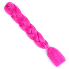 Synthetic Rainbow Braided Ponytail Crochet Braids Hair Extension