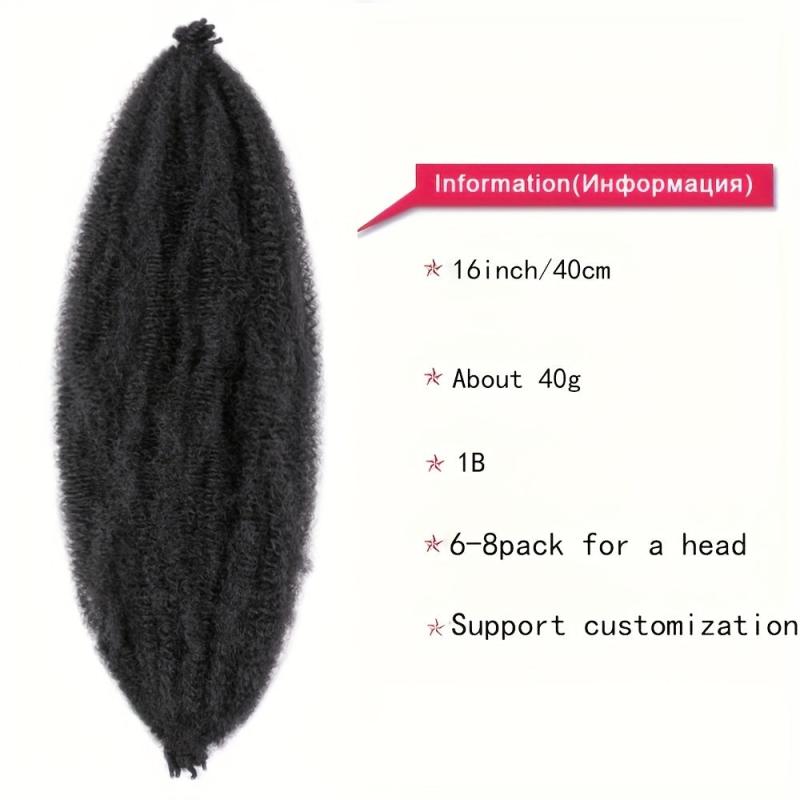 Pre Stretched Afro Twist Crochet Hair Extensions