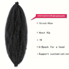 Pre Stretched Afro Twist Crochet Hair Extensions