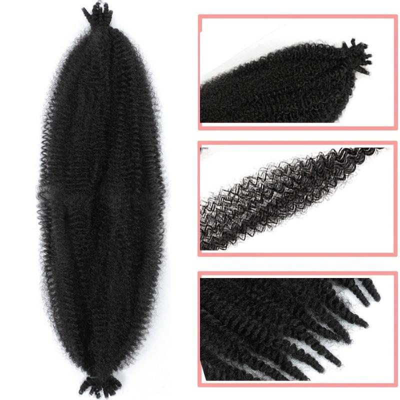Pre Stretched Afro Twist Crochet Hair Extensions