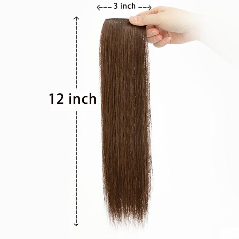 Synthetic Invisible Seamless Hair Pads Clip In One Piece Hair Extension