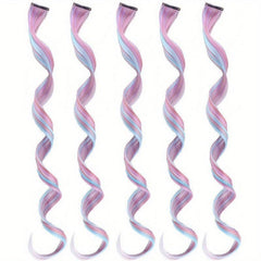 Y2K Straight Hair Extensions Party Cosplay Halloween Clip-In Add Volume Length