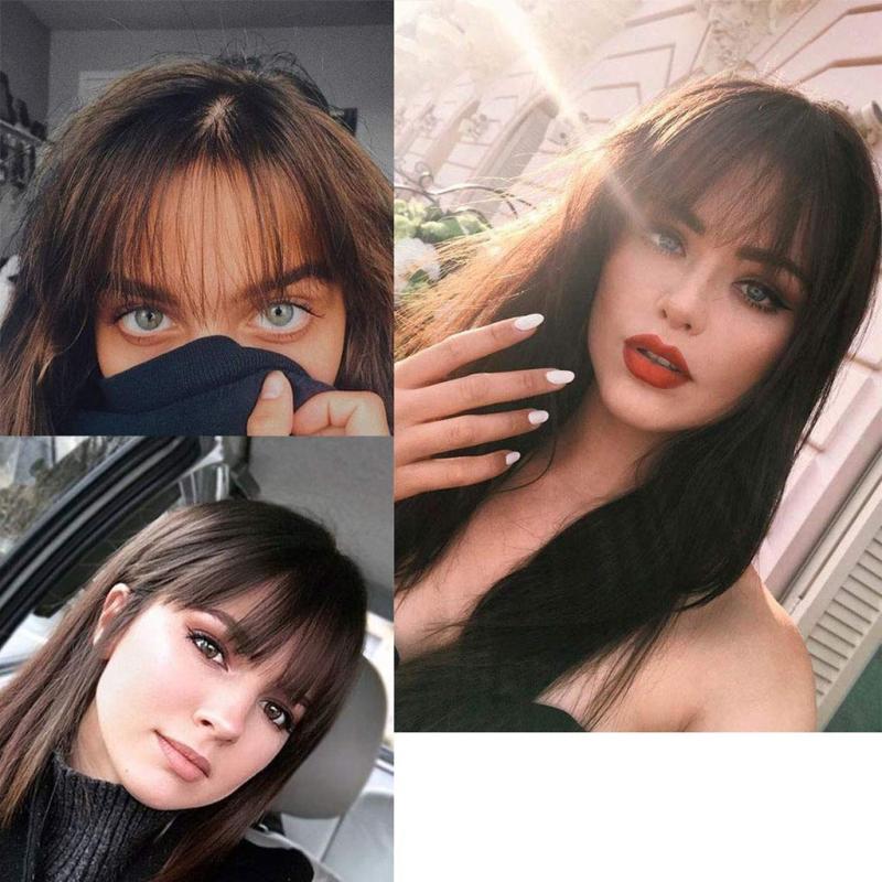 Clip In Bangs Hair Extensions for Women Natural One Piece Hairpiece