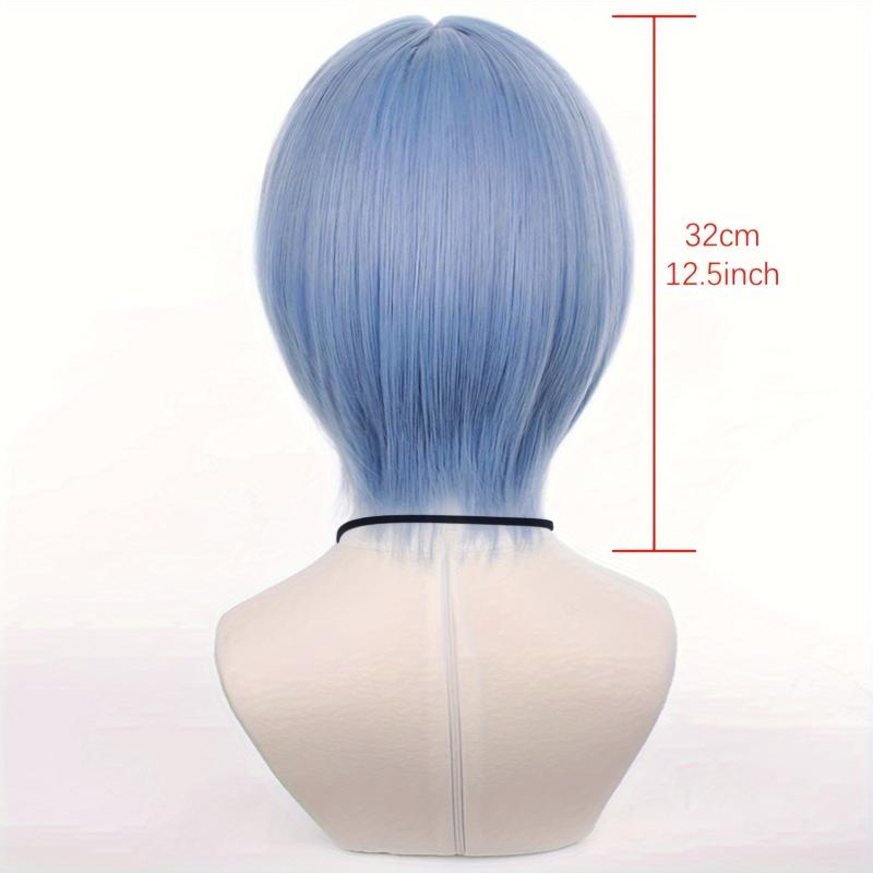 12Inc Short Light Straight Bob Wig With Bangs for Cosplay & Halloween