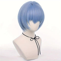 12Inc Short Light Straight Bob Wig With Bangs for Cosplay & Halloween
