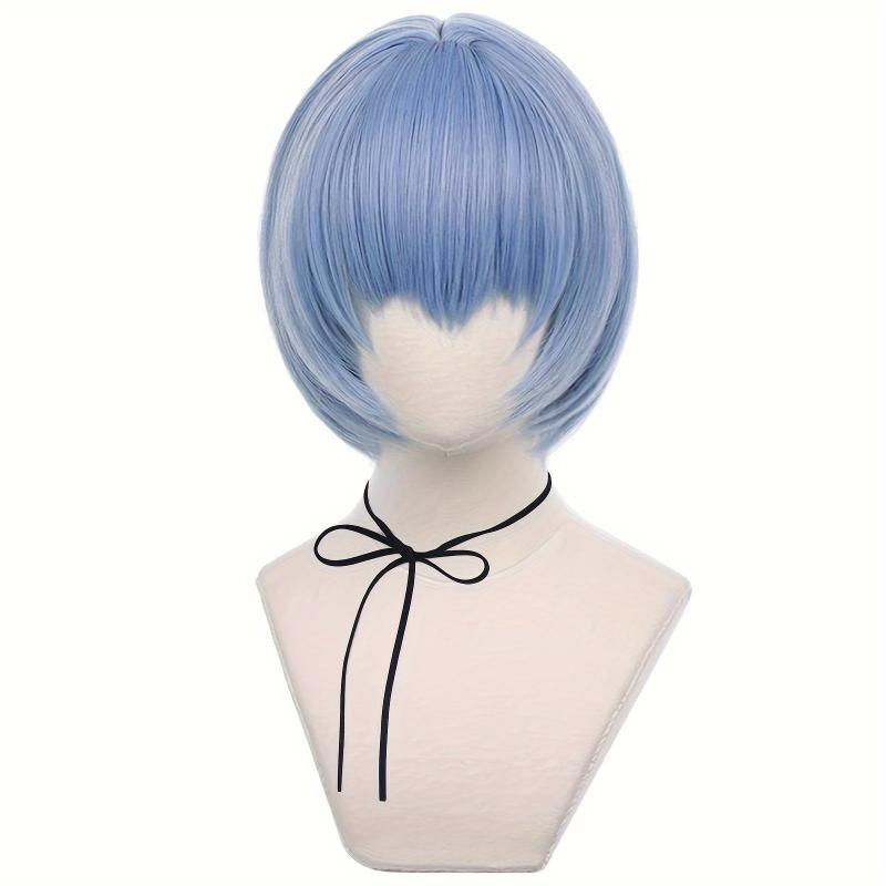12Inc Short Light Straight Bob Wig With Bangs for Cosplay & Halloween