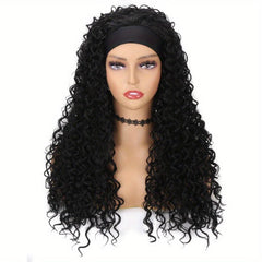 Curly Wave Headband Wig for Women Wet and Wavy Synthetic Hair