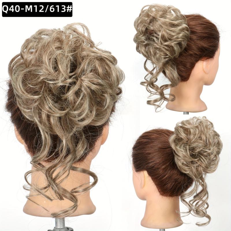 Messy Hair Bun Curly Wavy Large Hair Bun Scrunchies Extensions