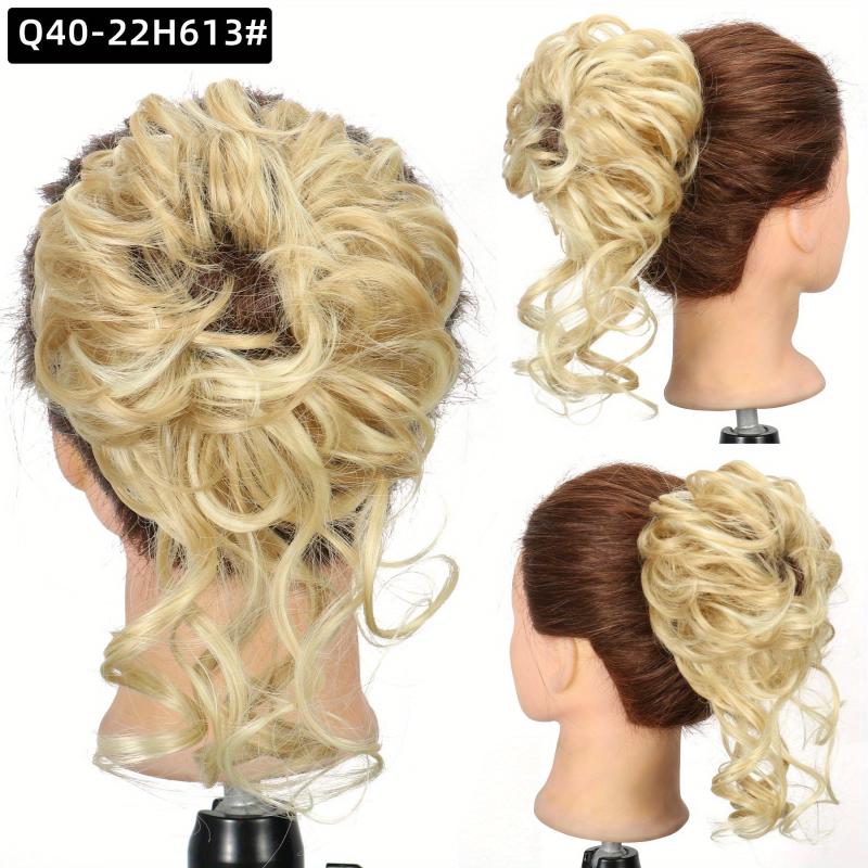 Messy Hair Bun Curly Wavy Large Hair Bun Scrunchies Extensions