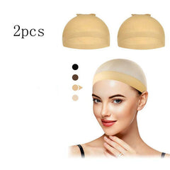 2pcs Nude Wig Cap for Lace Front Wigs Stretchy Stocking Cap