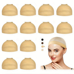2pcs Nude Wig Cap for Lace Front Wigs Stretchy Stocking Cap