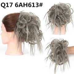 Messy Hair Bun Hair Pieces Hair Scrunchies Extension Curly Hairpiece Updo Brown