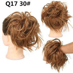 Messy Hair Bun Hair Pieces Hair Scrunchies Extension Curly Hairpiece Updo Brown