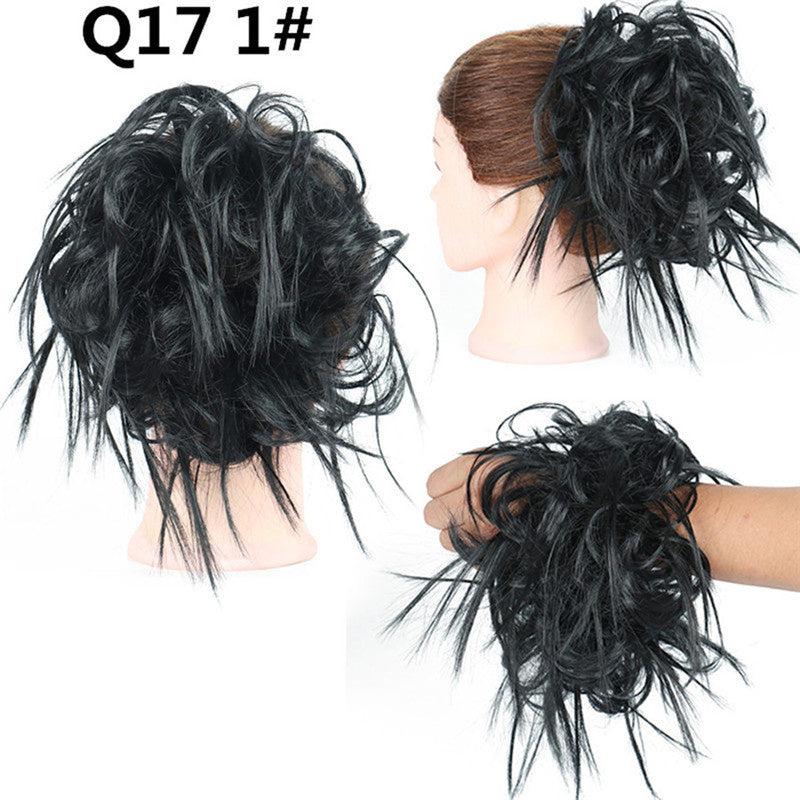 Messy Hair Bun Hair Pieces Hair Scrunchies Extension Curly Hairpiece Updo Brown