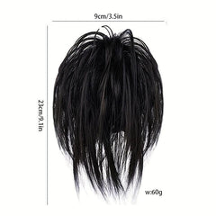 Messy Short Straight Ponytail Extensions Clip In Hair Extensions