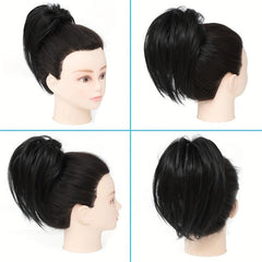 Messy Short Straight Ponytail Extensions Clip In Hair Extensions